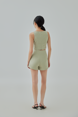 [B1F1] Hope Tweed High Waisted Shorts