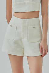 [B1F1] Hope Tweed High Waisted Shorts