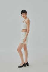 [B1F1] Hope Tweed High Waisted Shorts