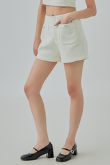 [B1F1] Hope Tweed High Waisted Shorts