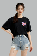 Arden Raw Edge Denim Shorts