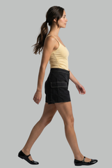 Lyra Contrast Stitch Cargo Shorts