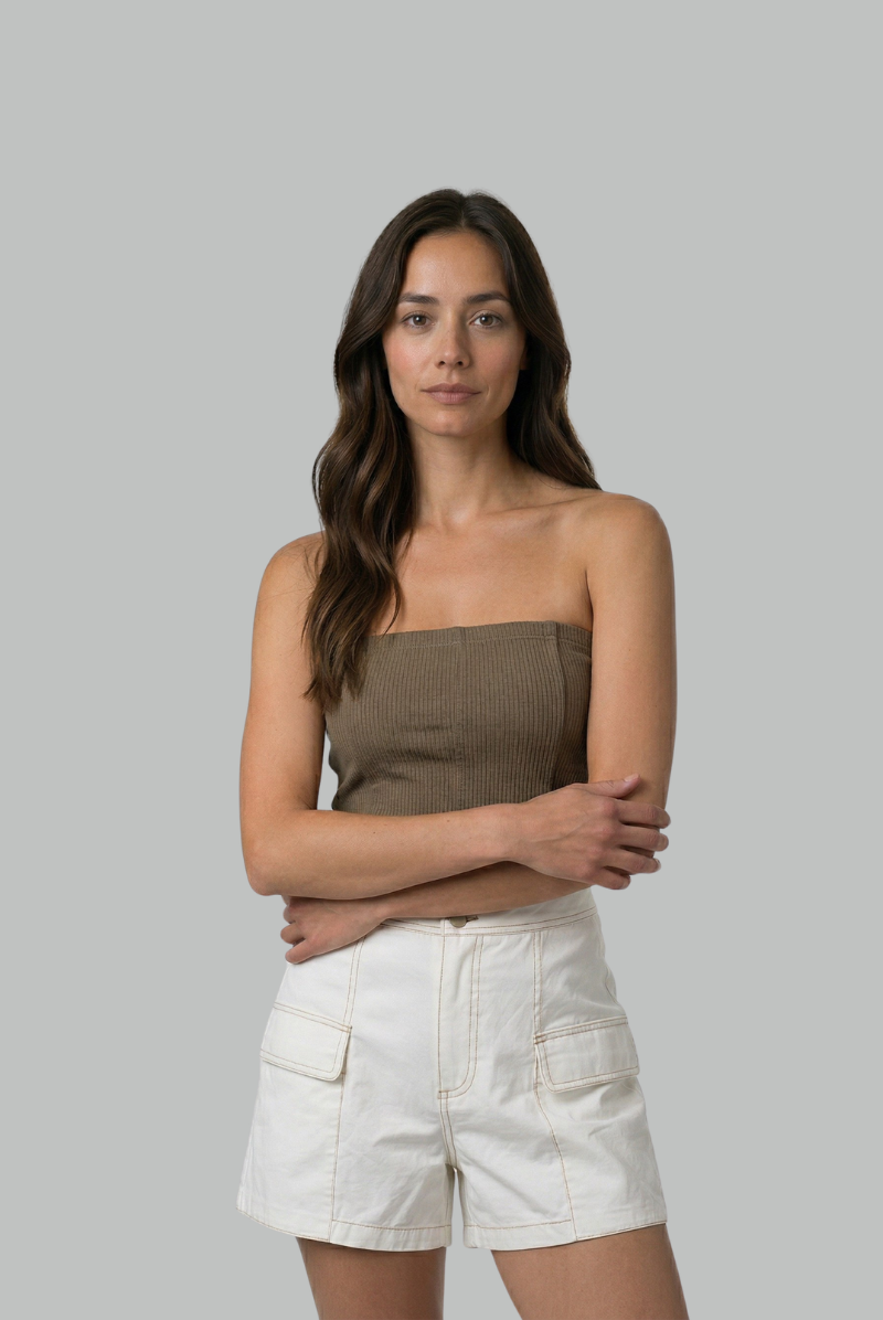 Lyra Contrast Stitch Cargo Shorts