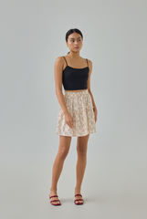 Abby Floral Printed Tiered Skort