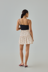 Abby Floral Printed Tiered Skort