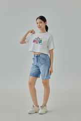 Belle Heart Denim Shorts