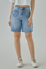 Belle Heart Denim Shorts