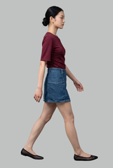 Camilie Denim Skort