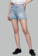 Brielle High-Waisted Denim Shorts