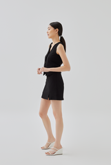 Kandice V-Neck Vest in Black