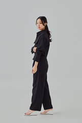 Aida Zip-Up Jacket in Black 