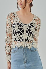 Carys Lace Crochet Cardigan