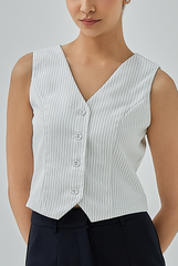 [B1F1] Bella Striped Vest Top