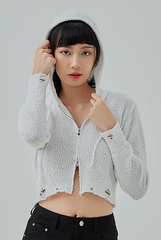 Taffy Distressed Hooded Jacket