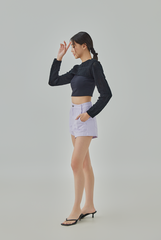 Isabella Hollow Knit Cropped Sweater