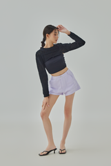 Isabella Hollow Knit Cropped Sweater