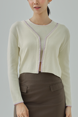 Liz Contrast Knit Cardigan