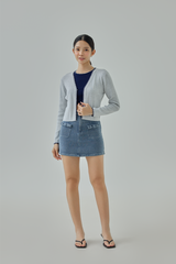 Liz Contrast Knit Cardigan