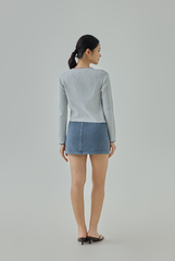 Liz Contrast Knit Cardigan