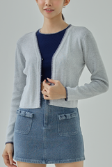 Liz Contrast Knit Cardigan