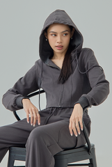 Ainsley Cropped Zip Hoodie Jacket
