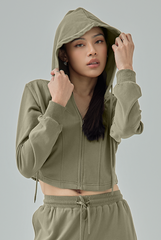 Ainsley Cropped Zip Hoodie Jacket