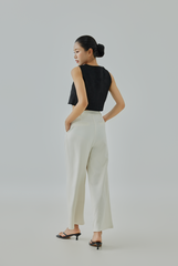 Talia Front Self-Tie Closure Vest Outer Top