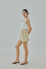 Talia Front Self-Tie Closure Vest Outer Top