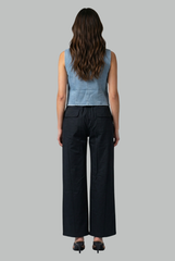 Sia Tie-Front Denim Vest
