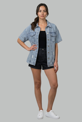Elin Distressed Denim Jacket