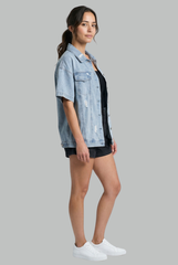 Elin Distressed Denim Jacket