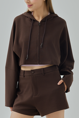 Isla Cropped Zip-Up Jacket