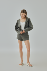 Isla Cropped Zip-Up Jacket