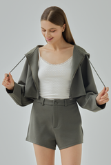 Isla Cropped Zip-Up Jacket
