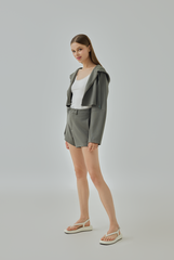 Isla Cropped Zip-Up Jacket
