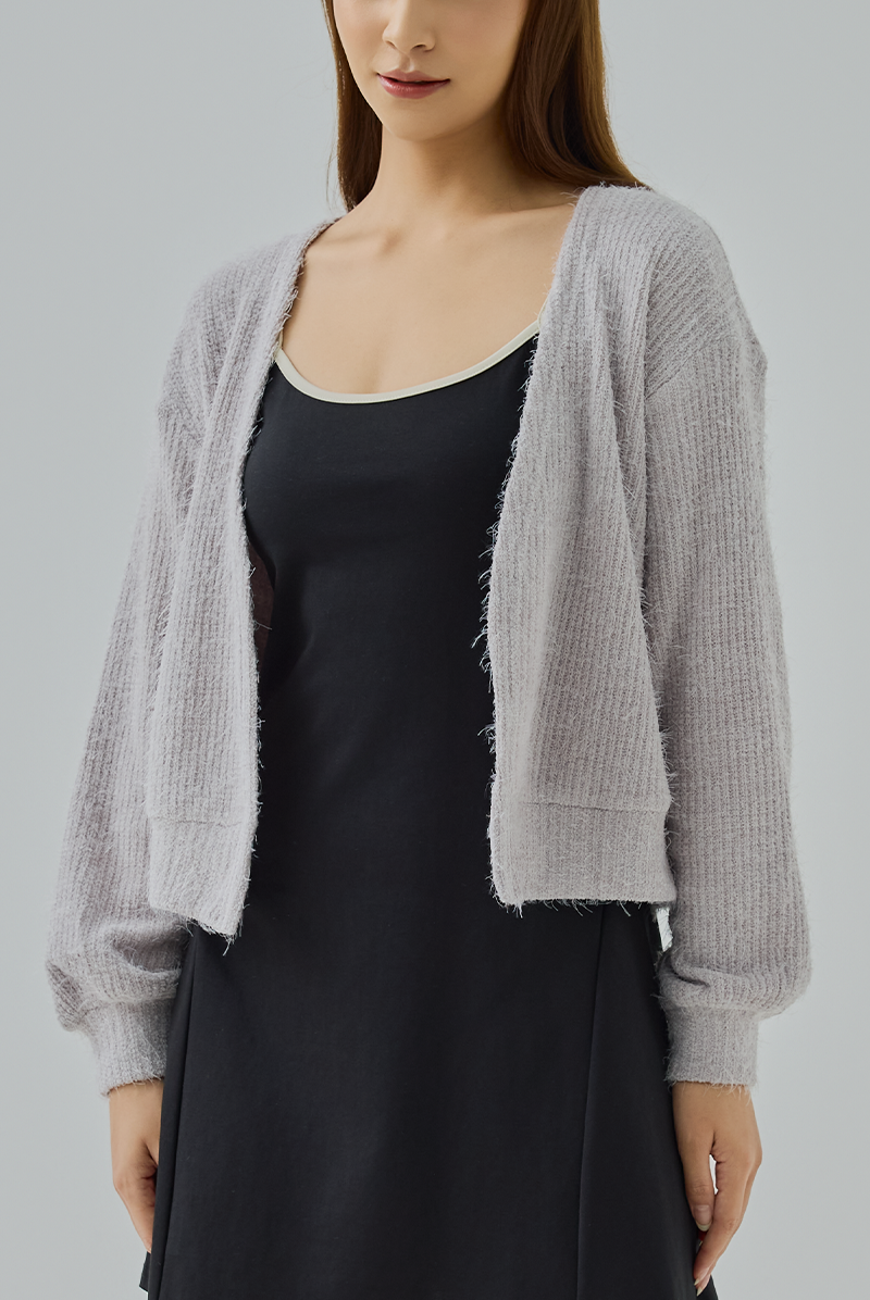 Auslyn Furry Knit Cardigan