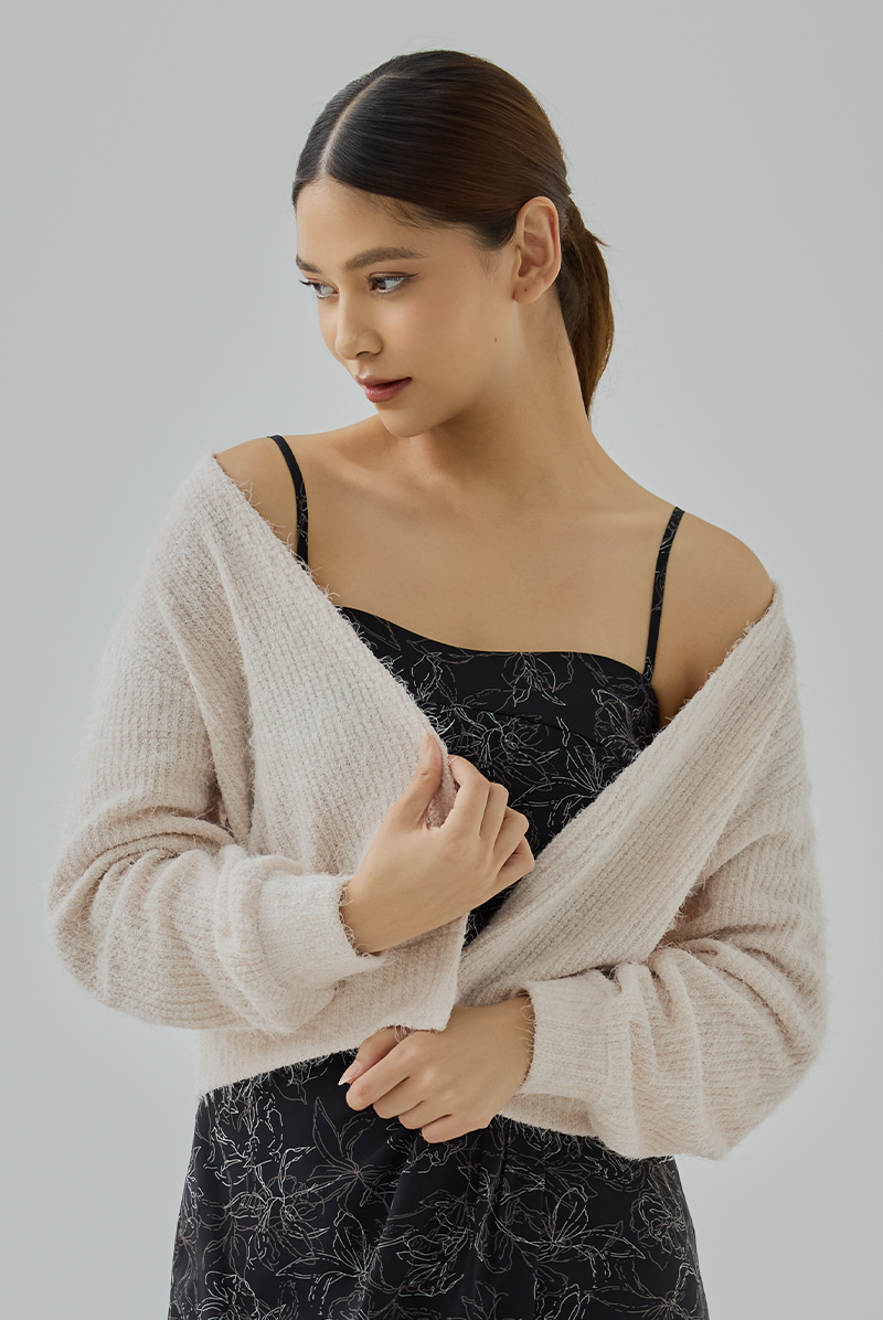 Auslyn Furry Knit Cardigan