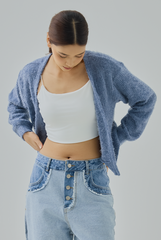 Auslyn Furry Knit Cardigan