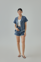Haley Denim Fringe Jacket