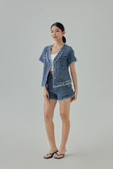 Haley Denim Fringe Jacket