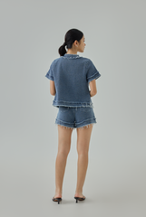 Haley Denim Fringe Jacket