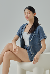 Haley Denim Fringe Jacket