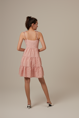 Iris Tri-Tiered Dress in Blush