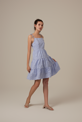 Iris Tri-Tiered Dress in Periwinkle