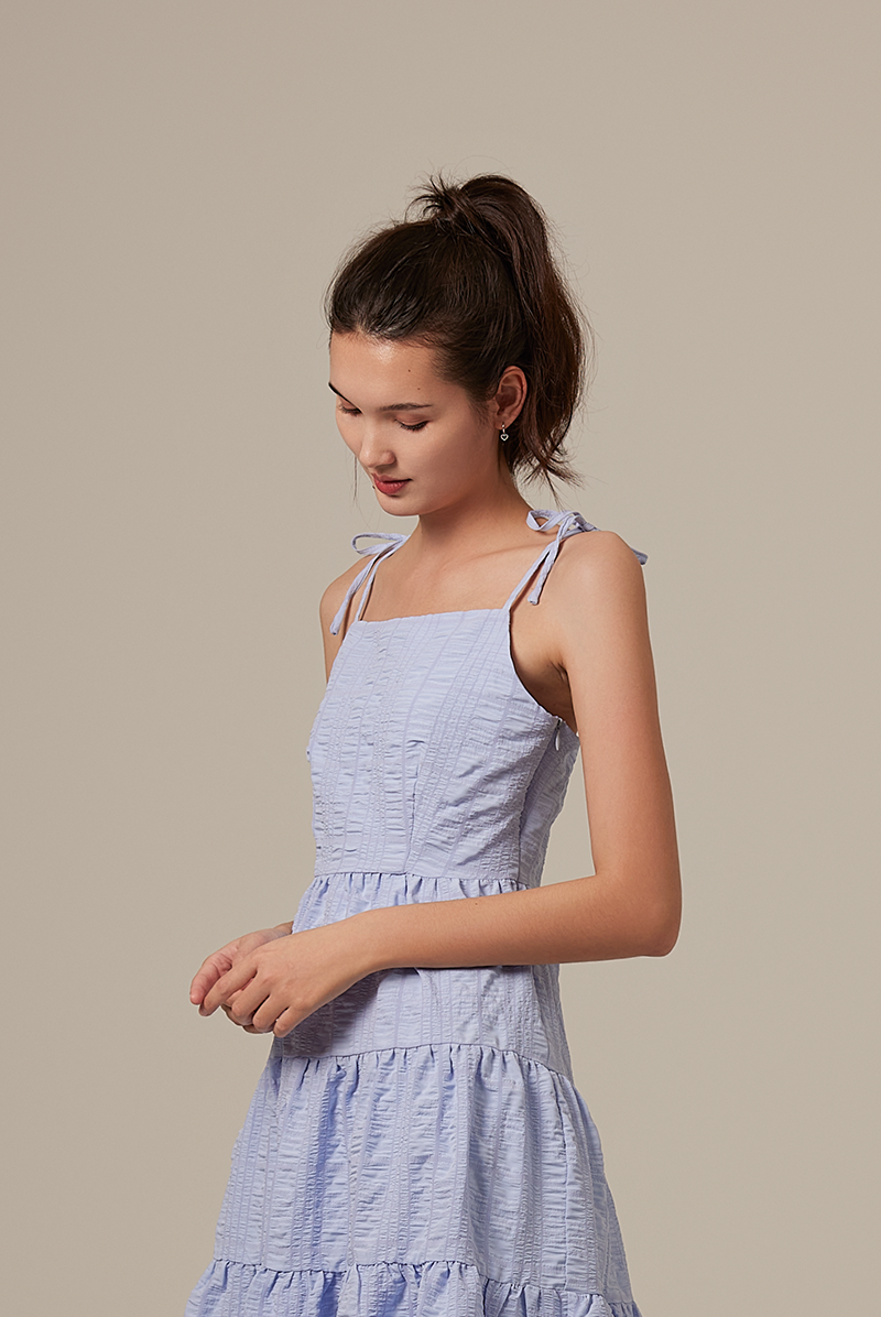 Iris Tri-Tiered Dress in Periwinkle
