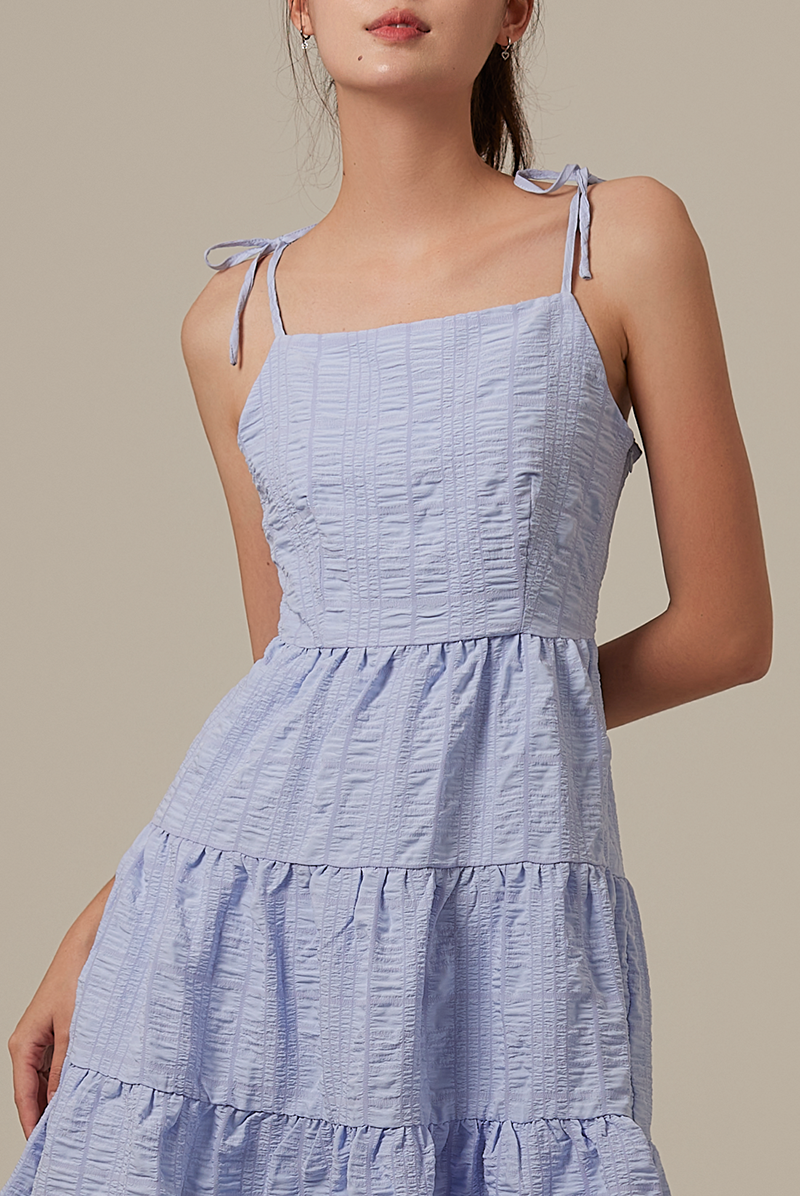 Iris Tri-Tiered Dress in Periwinkle