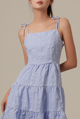 Iris Tri-Tiered Dress in Periwinkle