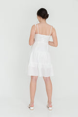 Iris Tri-Tiered Dress in White