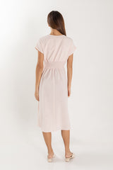 Ayliana Smocked Dress in Light Pink