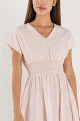Ayliana Smocked Dress in Light Pink